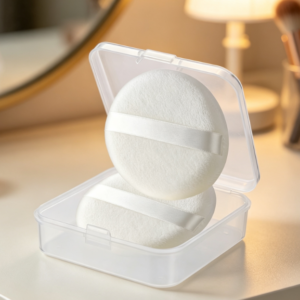 Large Soft Powder Puff With Storage Case (Body Use)