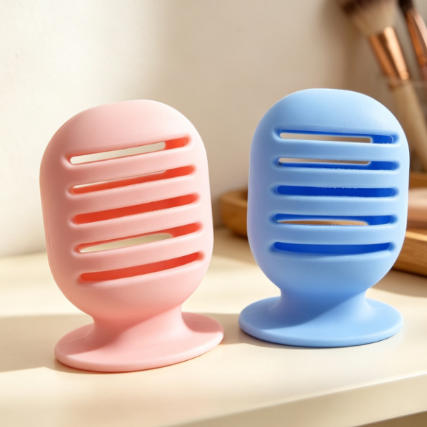Breathable, Portable Silicone Beauty Sponge Storage Case (2-Piece Set)